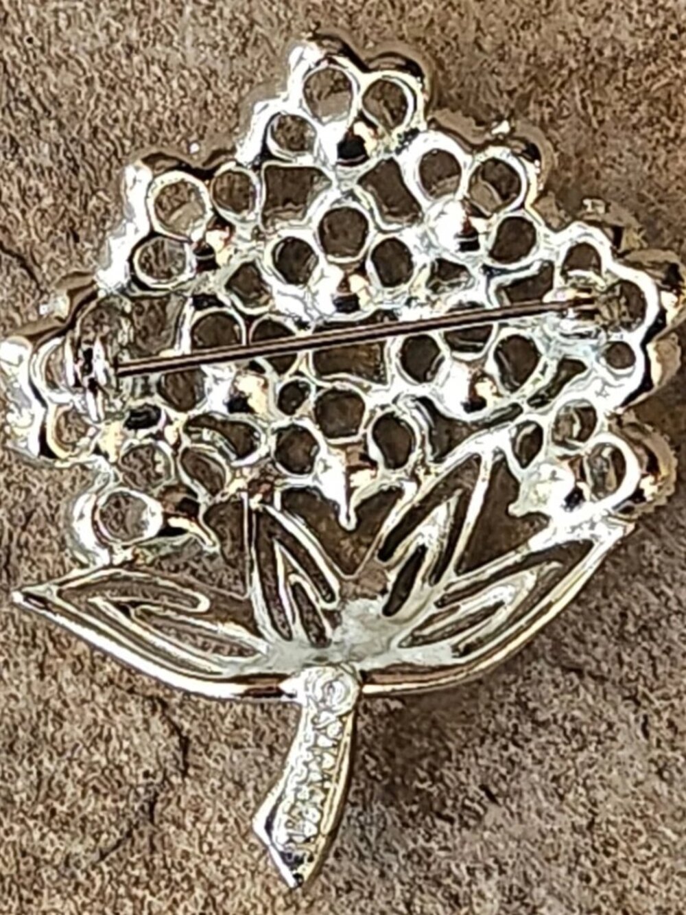 Vtg 70's Sarah Coventry Sparkle Lites Rhinestone Bouquet Brooch Pin Silver Tone - Picture 6 of 12